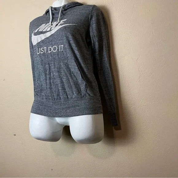 Nike women long sleeve gray hoodie‎ sweatshirt size M - Picture 4 of 9